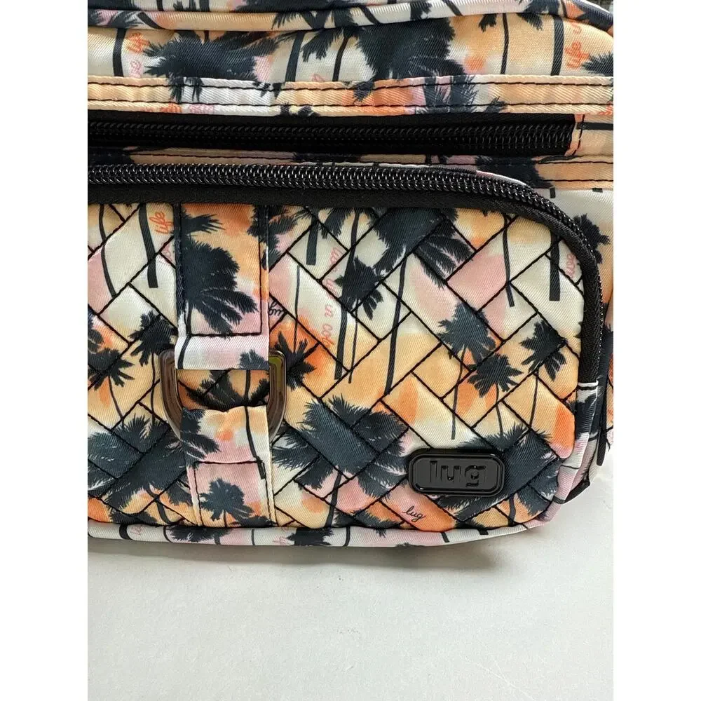 Lug Carousel Convertible Crossbody Bag Palm Sunset RFID Blocking Travel Tropical